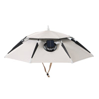 Handsunrestricted Umbrella Hat with Fan Cooling Solar Fan Hat Wide-Brim Breathable for Gardening