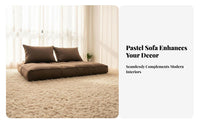 Transdesignableable Floor Mat Sofa Space Saving Padded Floor Lounger Thick Cushioning Removable and Launderable Cover