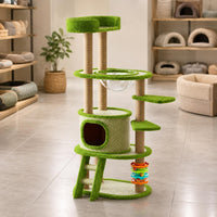Multi-Level Feline Tree Top Lookout Feline Climbing Climbing Structure Soft