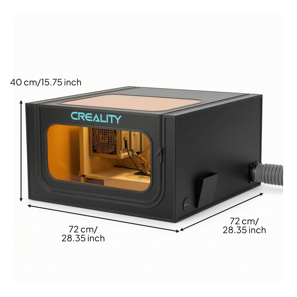 Enclosure with Exhaust Fan Ventilated 3D Printer Enclosure with Fan Laser Cutter Cover with Window Transparent Sheltering