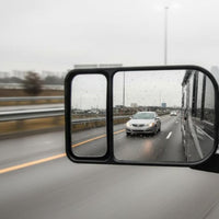 Reduces Blind Spots Snap-on Towing Mirror Adjustable Straps Vehicle Accessory for RV Owners