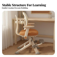 Adjustable Kids Desk Chair Dynamic Back Support Ergonomic Kids Desk Chair Stable Triangular Structure Height Adjustable Learning Stool for Living Room