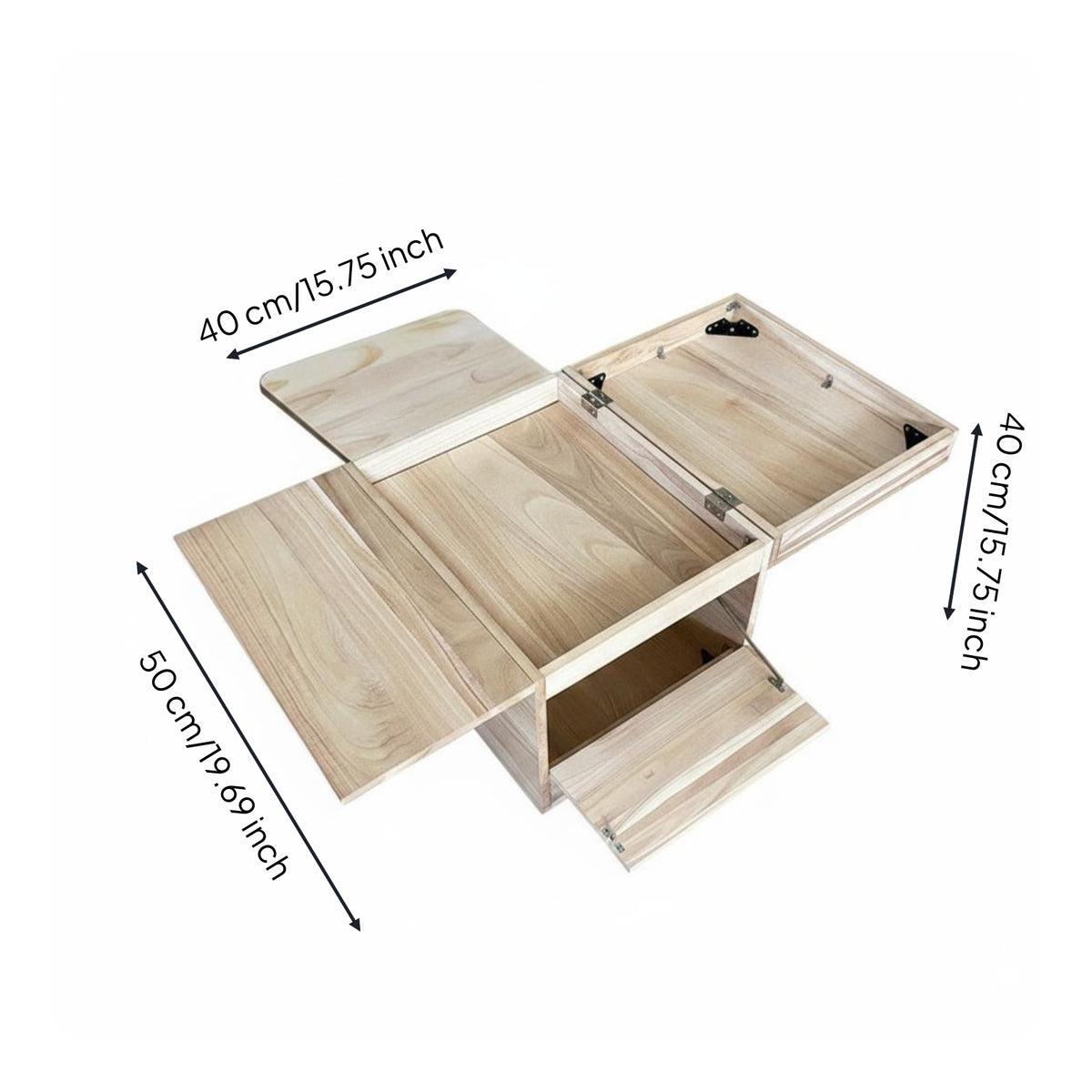 Portable Wooden Box Finish Paulownia Wood Display Box