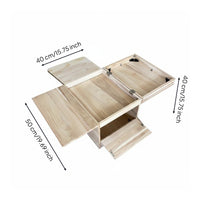Portable Wooden Box Finish Paulownia Wood Display Box