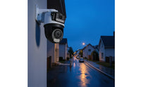 Two-Way Voice Outdoor Camera with Wall-Mount Bracket Waterproof Dual Lens Security Camera Power over Ethernet Wired for Yards
