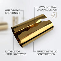 Tissue Box for Modern Home Decor, Stainless Steel Tissue Box Holder with Mirror Finish, Luxury Cover for Home Office, Wavy Slit Wave Design