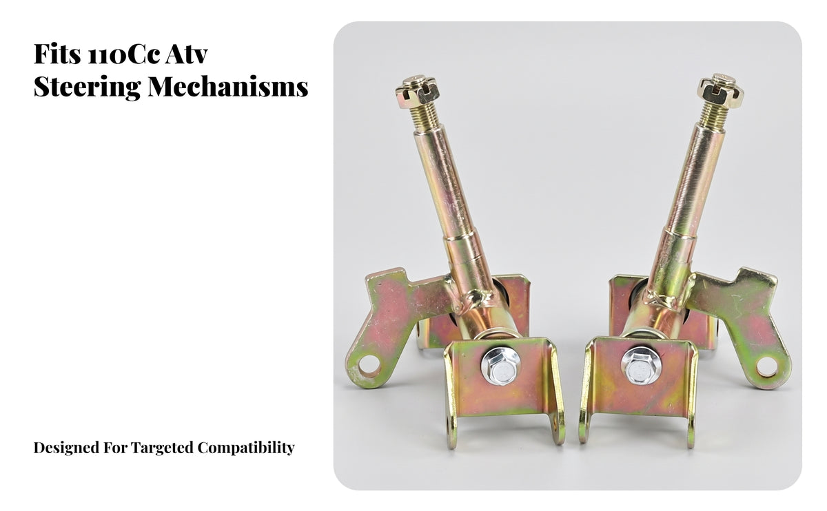 Steering Joint Yoke Assembly | Yellow Zinc Finish, Threaded Upright bolt, Front Steering joint Assembly, for ATV Repair