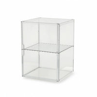 Clear Helmet Display Case Front-Opening Display Case with Door Rigid Transparent Storage Box Vertical for Collectors, Collection Corners, Shelves