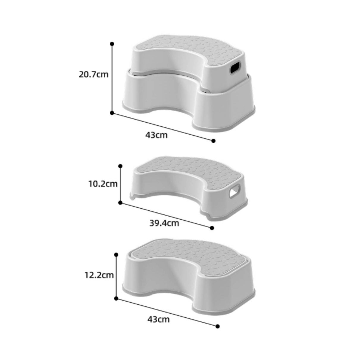 Multi-Functional Squatting Toilet Aid Stool Ergonomic Design Non-Slip Potty Training Stool for Women