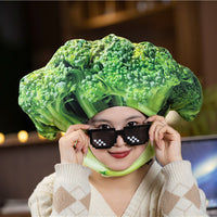 Broccoli Plush Headgear Hat for Photo Props and Cartoon Costumes