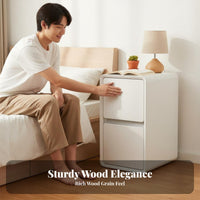 Nightstand with Drawers Space-Saving Design 2-Drawer Bedside Table Nordic