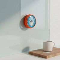 Waterproof Bathroom Clock Compact Size Cartoon Puppy Clock for Kitchen