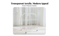 Iridescent Side Table Transparent Look Multi-Tier Storage cart Easy to Move adaptable Use for Students, Bedroom, Kitchen, Study
