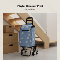 Cotton Linen Shopping Trolley, Foldable, Lightweight, Home, Stair Climbing