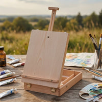 Tabletop Easel with Art and Storage Portable Drawing Kit Easel Space-Saving Storage Drawing Kit for Beginners, Kids, Desk