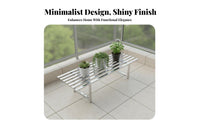 Stainless Steel Plant Stand Anti Balcony Flower Pot Holder Ladder Plant Display Shelf Multifunctional for Living Room