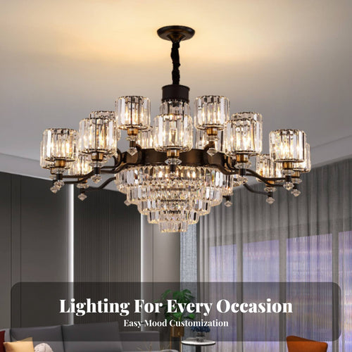 Crystal highlights helical Staircase Light Luxury Design helical Staircase Chandelier Statement Piece Ceiling Fixture Modern aesthetic for Villa Owners, Homeowners, Interior Designers, Living Room, Foyer, attic space