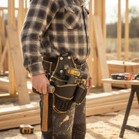 Efficient Drill Tool Bag with Buckle Compact Tool Pouch with Bit Pockets Long-Lasting Drill Holder Secure for DIYers