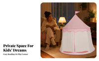 Checked Conical Teepee Tent Scalloped Trim Children's Teepee Tent Curtain-Style Panels Open Front