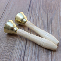 Orff Percussion Instrument Wooden Handle Touch Bell for Early Childhood Education