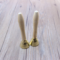 Orff Percussion Instrument Wooden Handle Touch Bell for Early Childhood Education