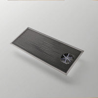 Utility Tray with Slatted Drainage Rectangular Tea Table Drainage Tray Gray for Baristas