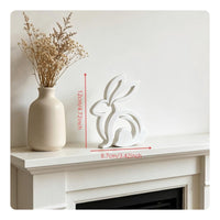 Standing Rabbit Figurine Modern Silhouette Figurine Artistic for Mantel, Nursery