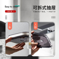 No-Drill Wall-Mounted Double-Layer Soap Dish with Drainage for Bathroom