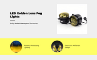 Waterproof golden fog lights, bright