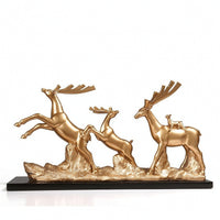 Deer Statue with Base Modern Decor Textured for Living Room, Shelf, Homeowners