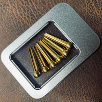 Acoustic Guitar Pure Copper Bridge Pins with Crystal Head for Enhanced Sustain, 6-Pack