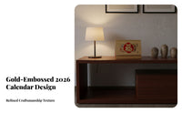 Flip Desk Calendar, Chinese Zodiac Horse, Gold Foil, New Year, Office, Home Decoration