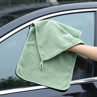 600 GSM Car Drying Towel with Microfibre Cloth, Green Coral Fleece Microfiber Cloths for Car Wash, Microfiber Cloths for Paint