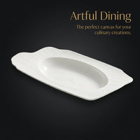 Artistic Ceramic Boat Bowl, Modern Minimalist Style