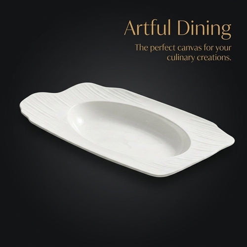 Artistic Ceramic Boat Bowl, Modern Minimalist Style