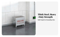 Stainless Steel Fire Sand Box Rust Proof Fire Fighting Sandbox Thickened Material Emergency Sand Bin Long-Lasting for Factory Employees, Warehouse Managers, Gas Station Attendants, Factories Plants, Warehouses, Laboratories