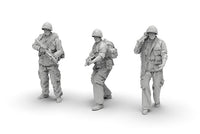1/72二战美军1/64美国大兵1/35士兵军人白模摆件微缩素体兵人模型