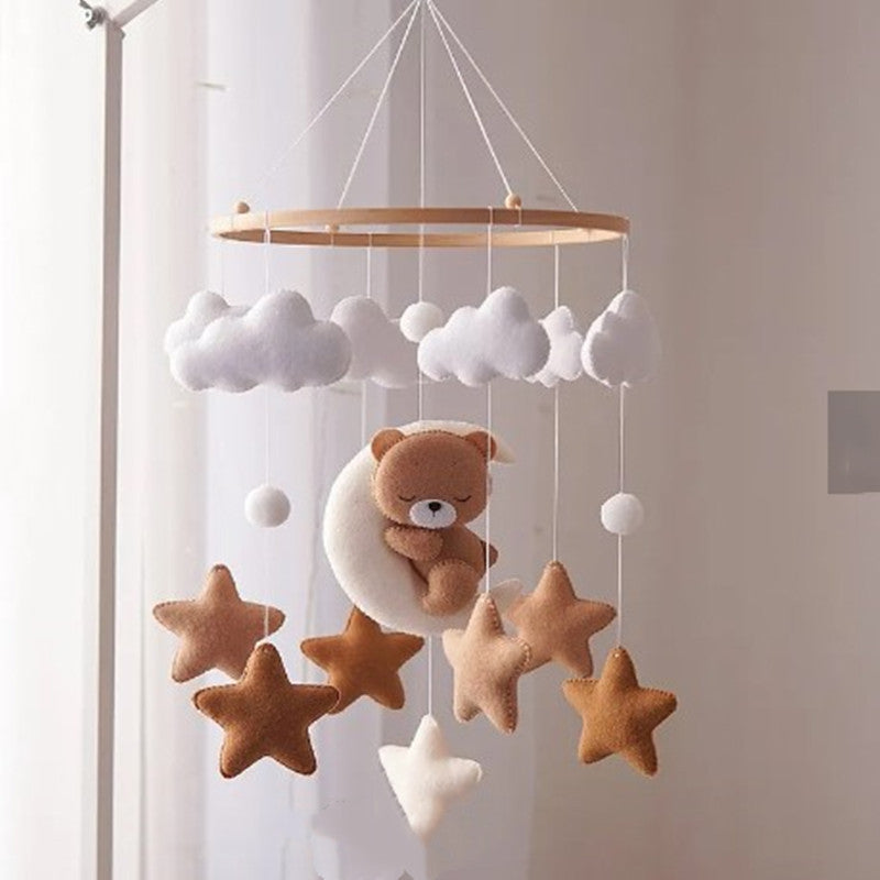 Nordic Cartoon Felt Cloud Mobile Hanging Decoration for Baby Crib