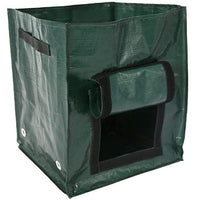 PE Potato Grow Bag with Flap, Square Vegetable Planter for Home Gardening