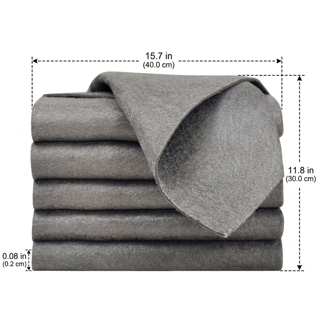 Thin Microfibre Cloth for Glass Surfaces and Mirrors, Streakclear Microfibre Towel for Kitchen and Car, High Absorption 30cm x 40cm Cleaning Tool