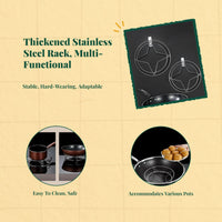Stainless Steel Steaming Rack, Sturdy robustDuty Pot Holder, Multi-Functional Kitchen Organizer, Heat Insulation, Heat-Resistant anti-slipScald Stand