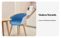 Single Paddinged Seat Modern and Aesthetic Upholstered Shell Chair Soft Upholstery Breathable Textile for Homeowners