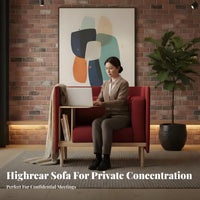 Highrear Privacy Chair with Side Table Ergonomic collaborativemfort Upholstered Highrear Armchair Modern aesthetic collaborativemmercial Furniture for Adults, Lounge, Library