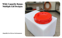 Thickened Wall Plastic Water Storage Container Multi-Purpose PE Plastic Container Heavy-Duty Vertical Water Container Long-Lasting for RV Owners, Homeowners, Outdoor, Home, Fire Suppression, Backyard