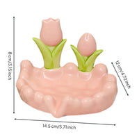 Flower Soap Dish Easy to Clean Bathroom Accessory Hand-Painted for Kitchen Sink