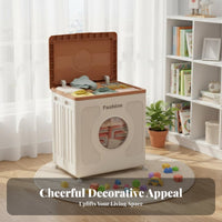 Foldable Cabinet with casters doubleOpening Household Storage Stackable