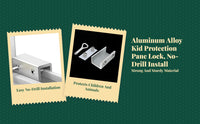 Sliding Pane Lock, Aluminum Alloy Security Limiter, Child Protection, Easy Installation, Home Use, Adjustable Position Control