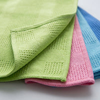 Weave Microfibre Cloth and Dish Cloths, Absorbent Microfiber Towel with Locked Border, Glass, Bathroom and Vehicles, Reusable