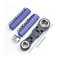 26 in 1 Socket Bit Set Compact Mini Portable Wrench Set Ratcheting Mini Ratchet Wrench Kit for Repair