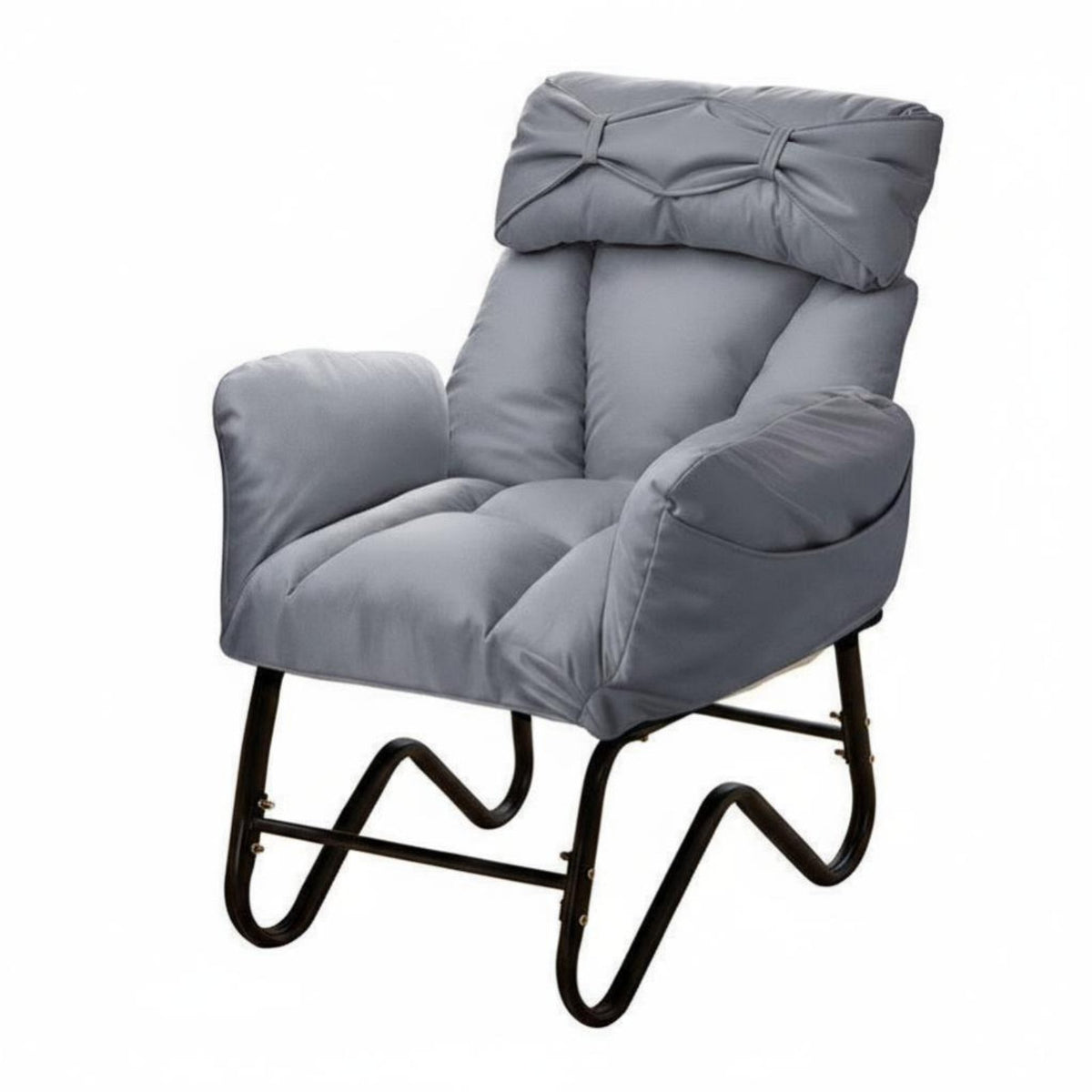 Adjustable Floor Lounger Foldable Lounge Chair Fully Reclining Recline Converts to Bed for Office Workers, Students, Bedroom